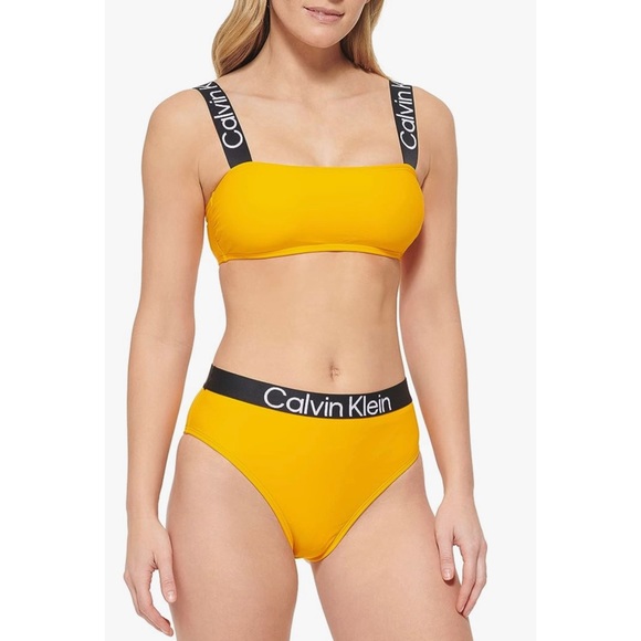 ❗️FINAL❗️ 🆕 CALVIN KLEIN High Waist Bandeau Bikini - Picture 2 of 5